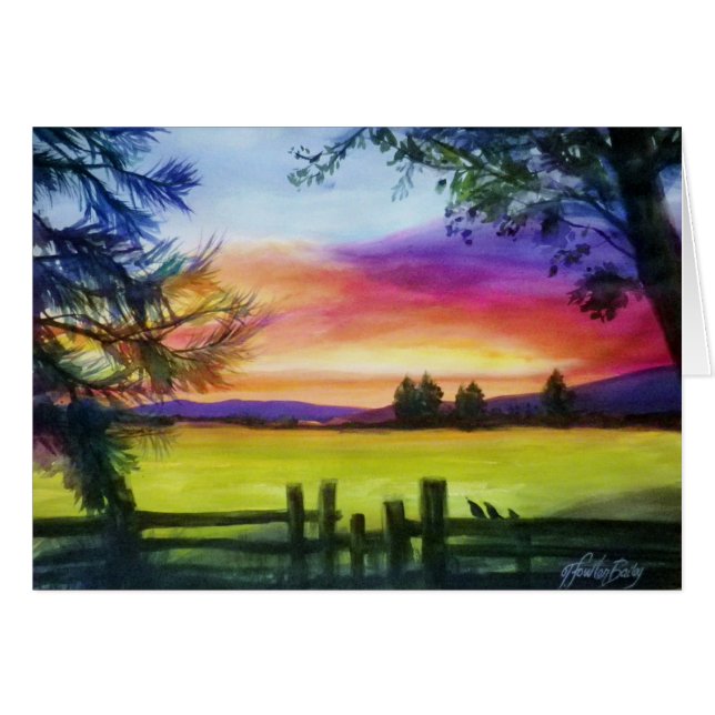 Sundown at Annas Watercolor by TFBailey (Front Horizontal)
