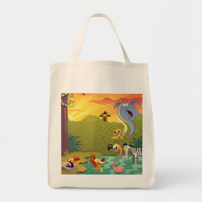 Sundown At The Water Hole Tote Bag (Front)