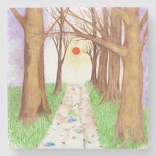 "Sundown Boulevard" Stone Coaster