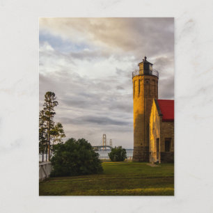 Sundown in Mackinaw City Postcard