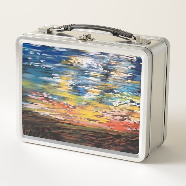 Sundown   metal lunch box (Front)