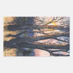 Sundown Rectangular Sticker