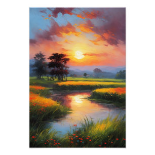 Sundown Serenity, Colours of the Swamp Photo Print