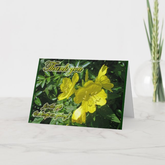 Sundrops Primrose Thank You Card (Front)