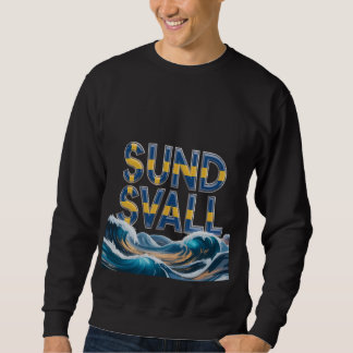 Sundsvall Artistic Ocean Waves Graphic Sweatshirt