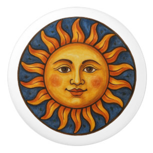 Sunface Ceramic Knob