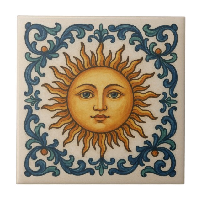 Sunface Ceramic Tile (Front)