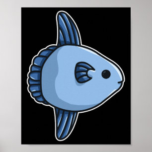 Sunfish Ocean Sunfish Common Mola - Mola Mola Fish Poster