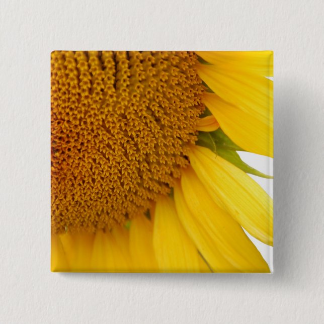 Sunflower 15 Cm Square Badge (Front)
