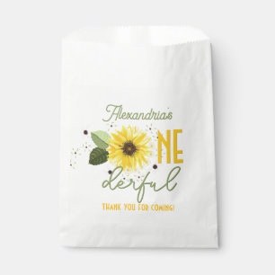 Sunflower 1st Birthday Favour Bag