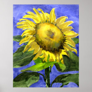 Sunflower 2 Watercolor Painting Art Print
