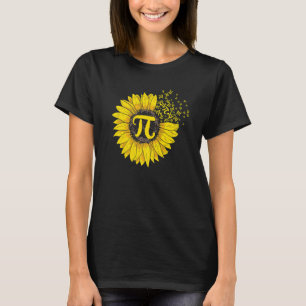 Sunflower 3 14 Pi Number Symbol 100th day of Schoo T-Shirt
