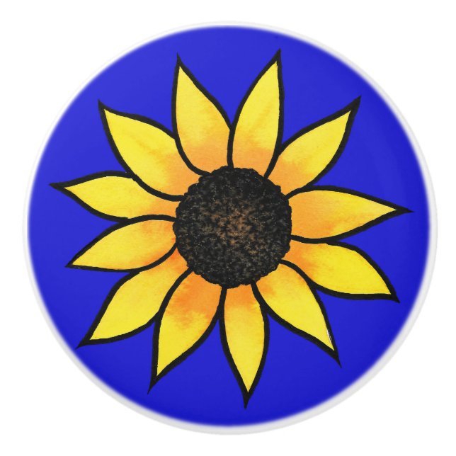 Sunflower 3 ceramic knob (Front)