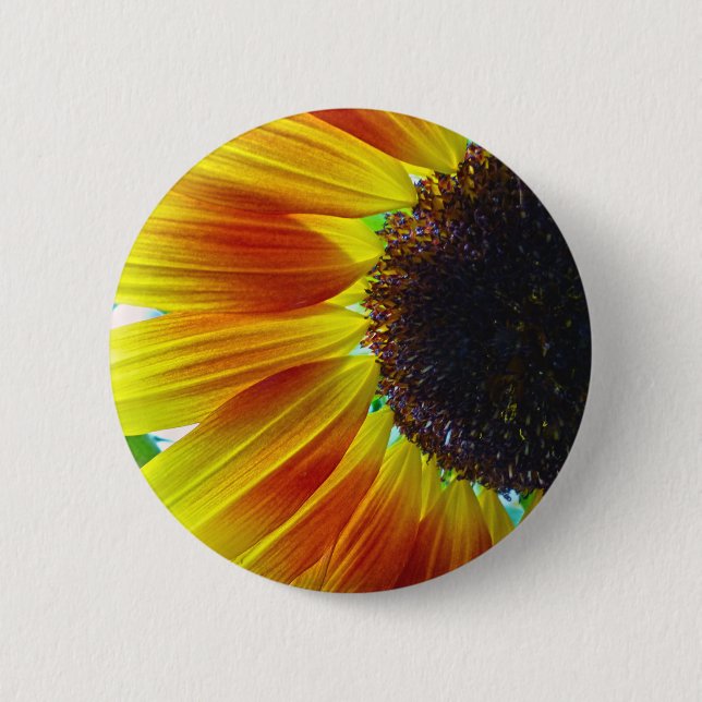 Sunflower 6 Cm Round Badge (Front)