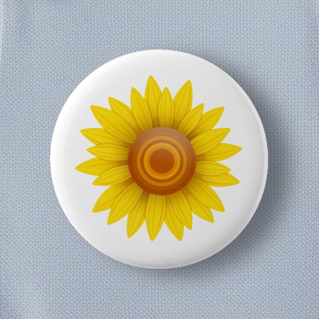 Sunflower 6 Cm Round Badge (Creator Uploaded)