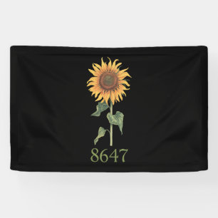 Sunflower 8647 86 47 Subtle Anti Trump Floral Boho Banner