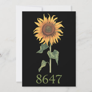 Sunflower 8647 86 47 Subtle Anti Trump Floral Boho Invitation