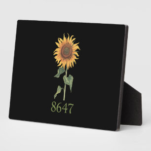 Sunflower 8647 86 47 Subtle Anti Trump Floral Boho Plaque