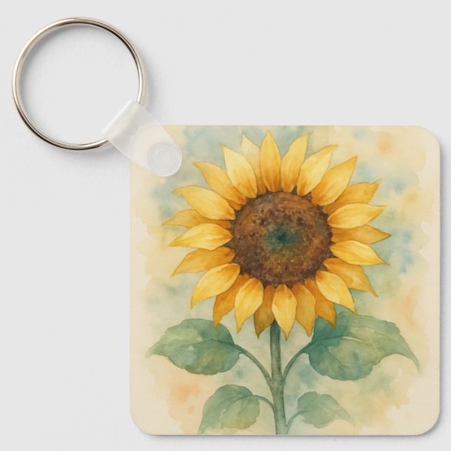 Sunflower a symbol of Peace. keychain (Front)