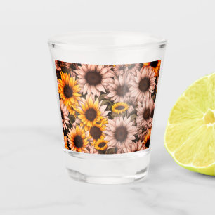 Sunflower Abstract #300 Shot Glass