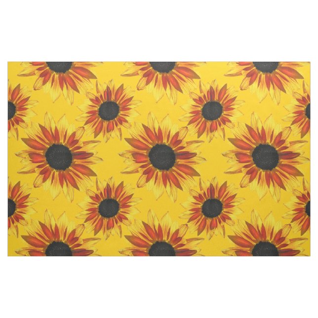 Sunflower Abstract Fabric (Fat Quarter)