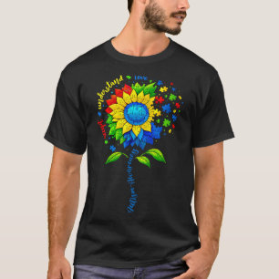 Sunflower Accept Understand Love for Women Autism T-Shirt