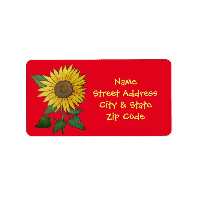 Sunflower Address Label (Front)