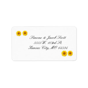 Sunflower Address Label