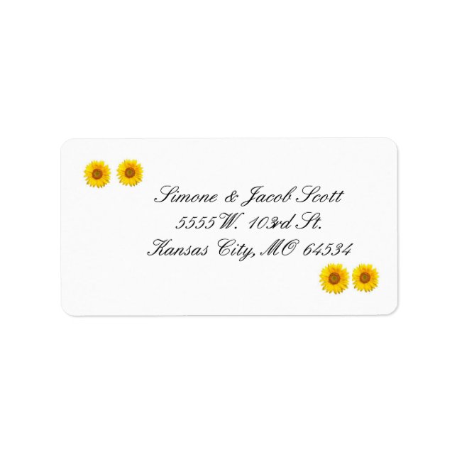 Sunflower Address Label (Front)