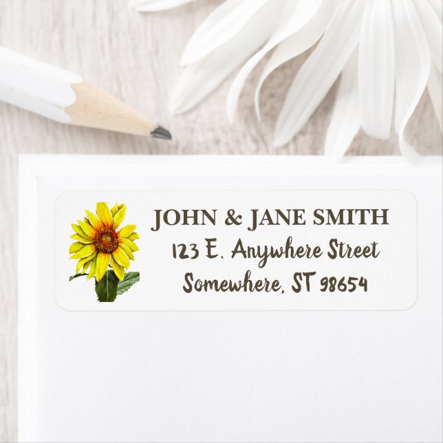 Sunflower Address Label Return Address Label (Insitu)