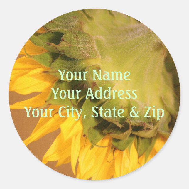 Sunflower Address label stickers (Front)