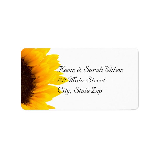 Sunflower Address Labels (Front)