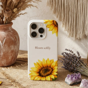 Sunflower Aesthetic Minimal Modren Viral Customise iPhone 15 Pro Case