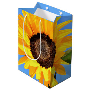 Sunflower Against Sun on Blue Sky Gift Bag
