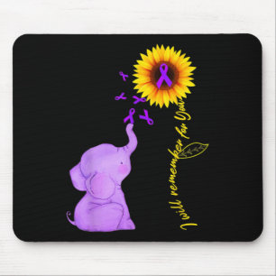 Sunflower Alzheimer Awareness I Will Remember For Mouse Pad