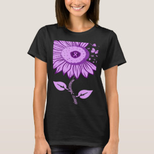 Sunflower Alzheimer's awareness Ribbon Purple Butt T-Shirt