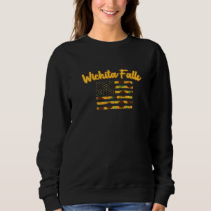 Sunflower American Flag Wichita Falls Patriotic Te Sweatshirt