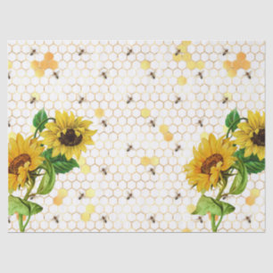 Sunflower and Bee Series Design Eight Tissue Paper
