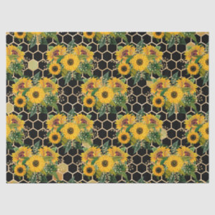 Sunflower and Bee Series Design Eleven Tissue Paper