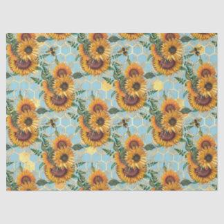 Sunflower and Bee Series Design Fourteen Tissue Paper