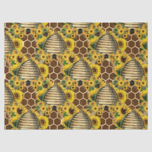 Sunflower and Bee Series Design One Tissue Paper