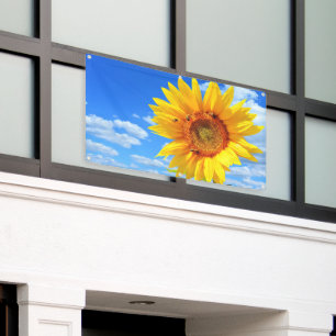 Sunflower and Bees Banner