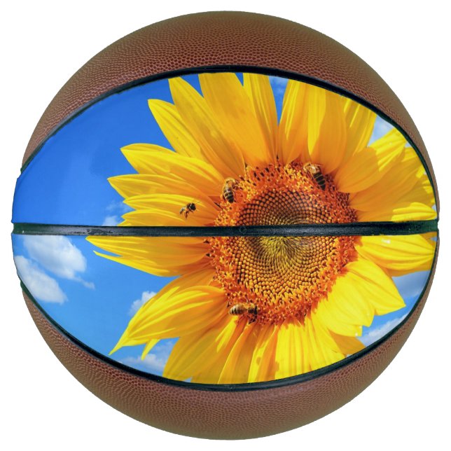Sunflower and Bees Basketball (Front)