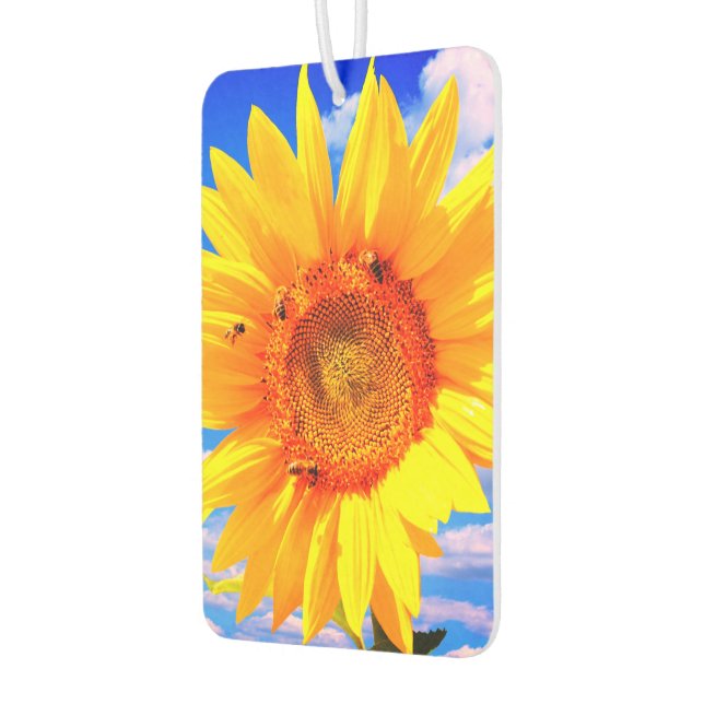 Sunflower and Bees Car Air Fresheners (Left)