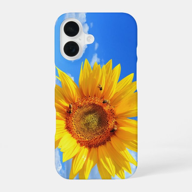 Sunflower and Bees iPhone Case (Back)