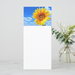 Sunflower and Bees on Blue Sky Summer Menu