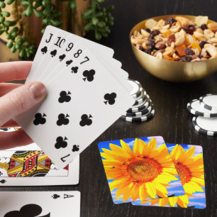 Sunflower and Bees Playing Cards