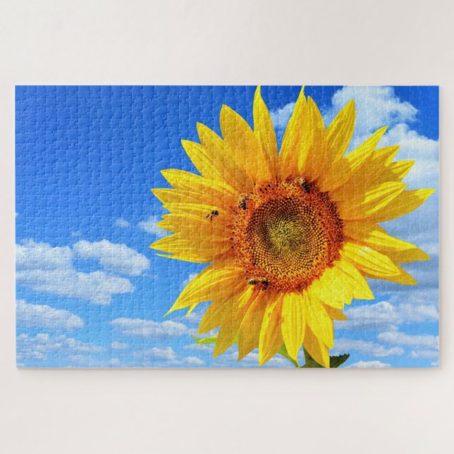 Sunflower and Bees Puzzle (Horizontal)