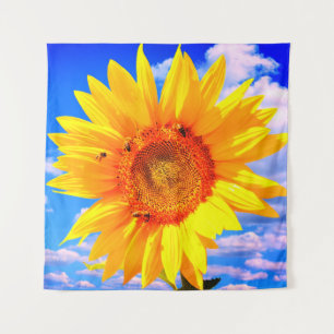 Sunflower and Bees Tapestry