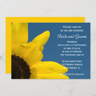 Sunflower and Blue Sky Wedding Invitation